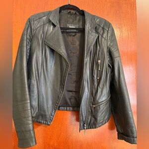 Women's Black Real Leather Jacket